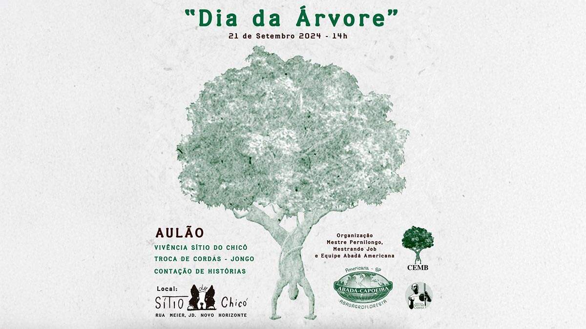 Abadá-Capoiera realiza evento especial e gratuito neste sábado em celebração ao Dia da Árvore