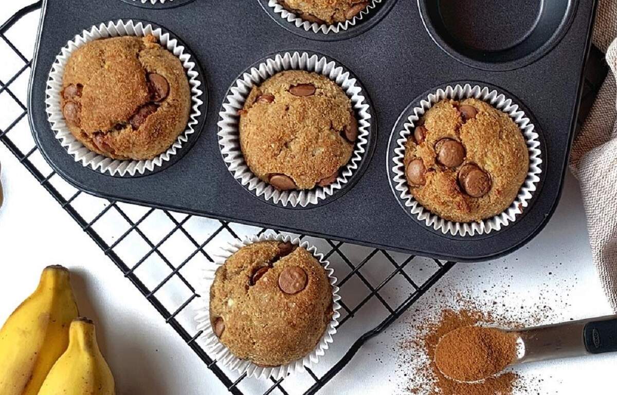 Receita de muffin vegano de banana